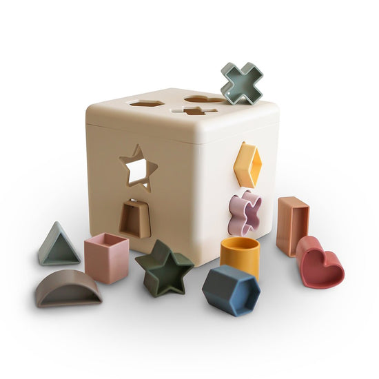 Παιχνίδι Κύβος με Σχήματα Shape Sorting Box - Mushie