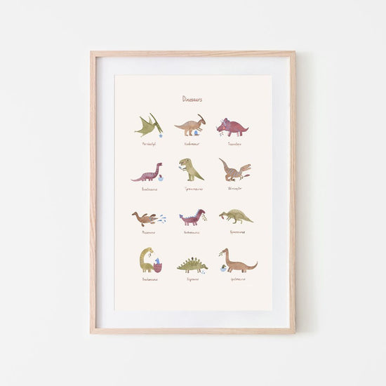 Παιδική αφίσα Medium Dinosaurs 30x42cm - Mushie