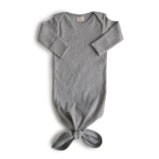 Βρεφικό Φορμάκι Ribbed Knotted Grey Melange - Mushie