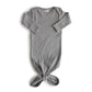 Βρεφικό Φορμάκι Ribbed Knotted Grey Melange - Mushie