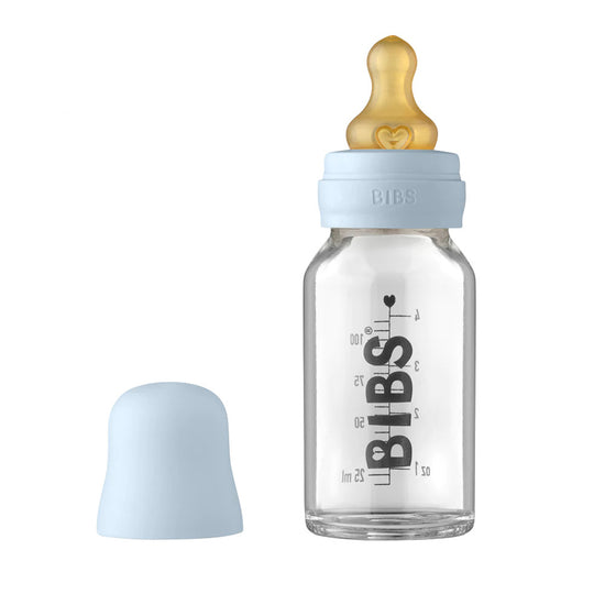 Μπιμπερό Γυάλινο 0+ μηνών για νεογέννητα Baby Blue 110ml - Bibs