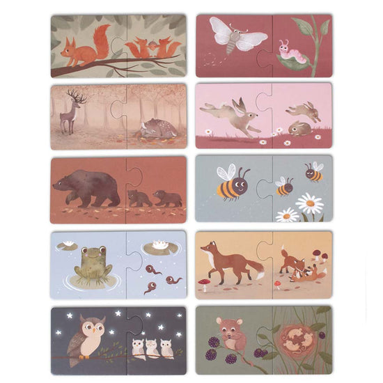 Εκπαιδευτικό Puzzle Parent & Baby Nordic Animals - Filibabba