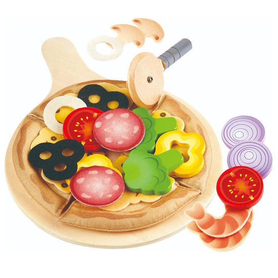 Ξύλινο Παιχνίδι Perfect Pizza Playset 29τμχ - Hape